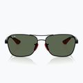 Akiniai nuo saulės Ray-Ban Rb8336M Scuderia matt black/dark green 6