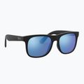 Vaikiški saulės akiniai Ray-Ban Justin matt rubber black/blue mirror