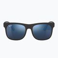 Vaikiški saulės akiniai Ray-Ban Justin matt rubber black/blue mirror 2