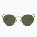 Akiniai nuo saulės Ray-Ban Round Metal gold/green g-15 2