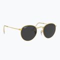 Akiniai nuo saulės Ray-Ban Round Metal gold/black polarized