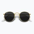 Akiniai nuo saulės Ray-Ban Round Metal gold/black polarized 3