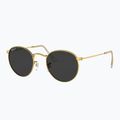 Akiniai nuo saulės Ray-Ban Round Metal gold/black polarized 4