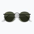 Akiniai nuo saulės Ray-Ban Round Metal black/green g-15 3