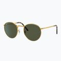 Akiniai nuo saulės Ray-Ban New Round gold/green 4