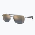 Akiniai nuo saulės Ray-Ban RB3701 Polarized+ Lenses silver/blue gold polarized+ 4