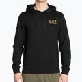 Vyriškas džemperis EA7 Emporio Armani Train Logo Series Hoodie Extended Logo Coft black/gold logo