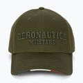Vyriška kepuraitė su snapeliu Aeronautica Militare Basic With Metal Eagle military green 2