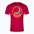 Vyriški marškinėliai La Sportiva Climbing on the Moon fucsia/giallo 2