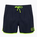 Vyriški maudymosi šortai EA7 Emporio Armani Water Sports Core Piping blu navy/fluo lime