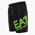 Vyriški maudymosi šortai EA7 Emporio Armani Water Sport Logo Bermuda nero/fluo lime 3