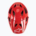 Dviračių šalmas Alpinestars Vector Tech A2 ryškiai raudonas/šviesiai pilkas blizgus 6