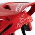 Dviračių šalmas Alpinestars Vector Tech A2 ryškiai raudonas/šviesiai pilkas blizgus 7