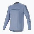 Vyriški dviračio marškinėliai ilgomis rankovėmis Alpinestars A-Dura Switch infinity blue