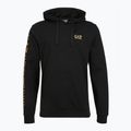 Vyriškas džemperis Emporio Armani EA7 Train Logo Series Extended Logo Hoodie black / gold