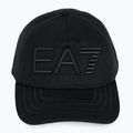 EA7 Emporio Armani Train Logo Series Siuvinėta beisbolo kepuraitė juoda 2