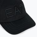 EA7 Emporio Armani Train Logo Series Siuvinėta beisbolo kepuraitė juoda 3