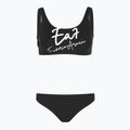 Moteriškas dviejų dalių maudymosi kostiumėlis EA7 Emporio Armani Maxi Logo Bikini Top black