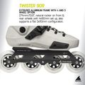 Riedučiai Rollerblade Twister 90R white smoke/black 9