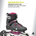 Moteriški riedučiai Rollerblade Macroblade 90 W black/burgundy/ocean green 8
