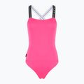 Maudymosi kostiumėlis EA7 Emporio Armani Logo Tape One Piece neon pink