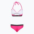 Moteriškas dviejų dalių maudymosi kostiumėlis EA7 Emporio Armani Logo Tape Bikini Triangle neon pink 2