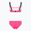 Moteriškas dviejų dalių maudymosi kostiumėlis EA7 Emporio Armani Logo Tape Bikini Top neon pink 2