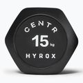 Svarstis Centr Urethane Dumbbell Centr x Hyrox 15 kg black 3
