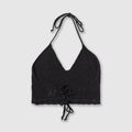 Moteriškas topas Kaotiko Tiran Crochet Menorca black 6