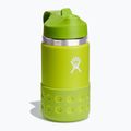 Hydro Flask plačiakaklis su šiaudeliu ir dangteliu 355 ml žalias termo butelis W12BSWBB318 2