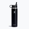 Hydro Flask Wide Flex Straw terminis butelis 710 ml, juodas W24BFS001
