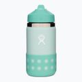 Hydro Flask termo butelis su plačia burna ir šiaudeliu, dangteliu ir batuku 355 ml, rasos W12BSWBB441