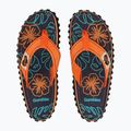 Šlepetės per pirštą Gumbies Islander orange hibiscus 8