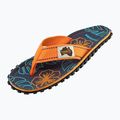 Šlepetės per pirštą Gumbies Islander orange hibiscus 9
