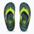 Šlepetės per pirštą Gumbies Islander lime hibiscus 3