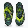 Šlepetės per pirštą Gumbies Islander lime hibiscus 4