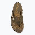 Šlepetės per pirštą Gumbies Islander palm leaf khaki 5
