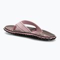 Šlepetės per pirštą Gumbies Islander palm leaf pink 3