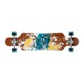 Gatvės banglenčių sporto kreivė Drop Through Freeride longboard 39" rudos spalvos