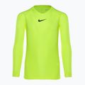 Vaikiški termoaktyvūs marškinėliai ilgomis rankovėmis Nike Dri-FIT Park First Layer volt/black