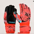 Reusch Attrakt Silver Roll Finger Junior vaikiškos vartininko pirštinės raudonos spalvos 5372217-3333 9