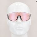 "Julbo Fury Reactiv 1-3 High Contrast" matinės baltos/permatomos pilkos spalvos dviratininkų akiniai 6