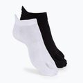 Vibram Fivefingers Athletic No-Show kojinės 2 poros juodos ir baltos S15N12PS
