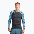 Dakine vyriški maudymosi marškinėliai Hd Snug Fit Rashguard Crew black and blue DKA651M0004