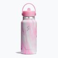 Terminis butelis Hydro Flask Wide Flex Straw Cap Jelly 945 ml pink swirl