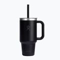 Termosas Hydro Flask Travel Tumbler Clear Lid black