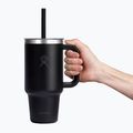 Termosas Hydro Flask Travel Tumbler Clear Lid black 5