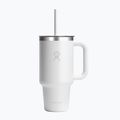 Termosas Hydro Flask Travel Tumbler Clear Lid white