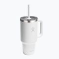 Termosas Hydro Flask Travel Tumbler Clear Lid white 2