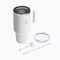 Termosas Hydro Flask Travel Tumbler Clear Lid white 4